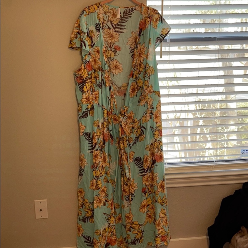 Ankle length wrap dress